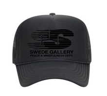 Load image into Gallery viewer, SWEDE GALLERY PEACE AND MINDFULNESS DEPT LOGO TRUCKER HAT | CAPSULE 006
