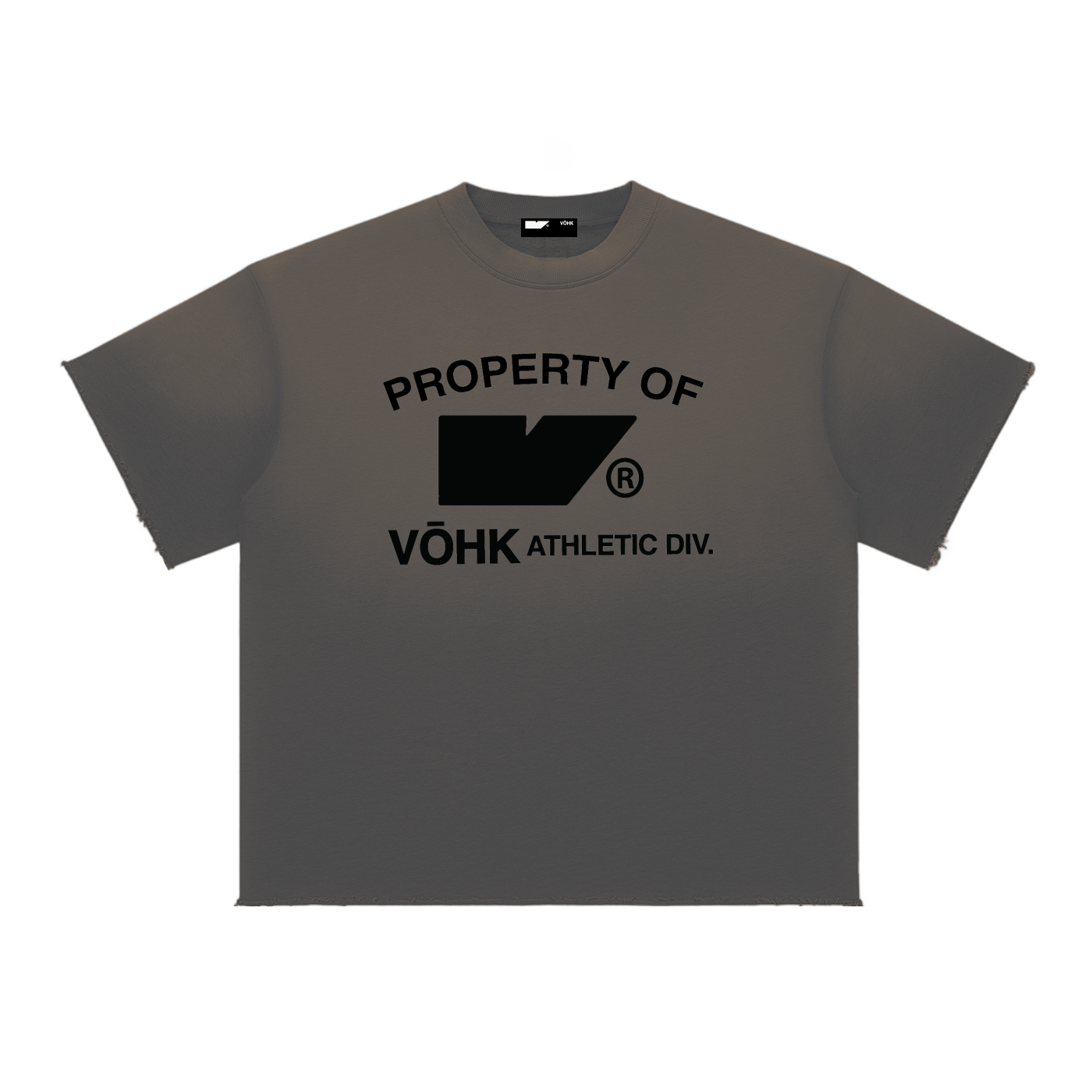 VŌHK ATHL DIVISION Sun Fade Raw Edge T-Shirt