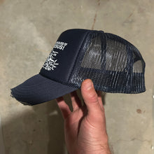 Load image into Gallery viewer, Through the blood of Jesus Hat (Navy)
