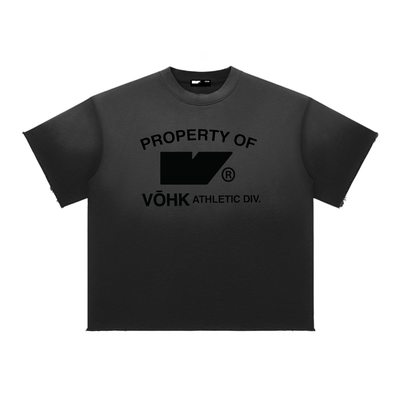 VŌHK ATHL DIVISION Sun Fade Raw Edge T-Shirt