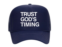 Load image into Gallery viewer, SWEDE GALLERY - TRUST GOD&#39;S TIMING TRUCKER HAT | CAPSULE 006
