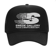 Load image into Gallery viewer, SWEDE GALLERY PEACE AND MINDFULNESS DEPT LOGO TRUCKER HAT | CAPSULE 006
