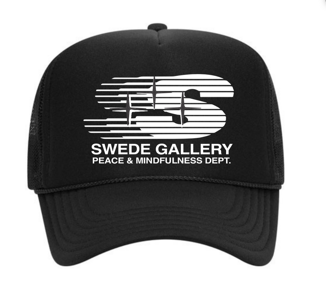 SWEDE GALLERY PEACE AND MINDFULNESS DEPT LOGO TRUCKER HAT | CAPSULE 006