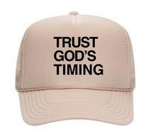 Load image into Gallery viewer, SWEDE GALLERY - TRUST GOD&#39;S TIMING TRUCKER HAT | CAPSULE 006
