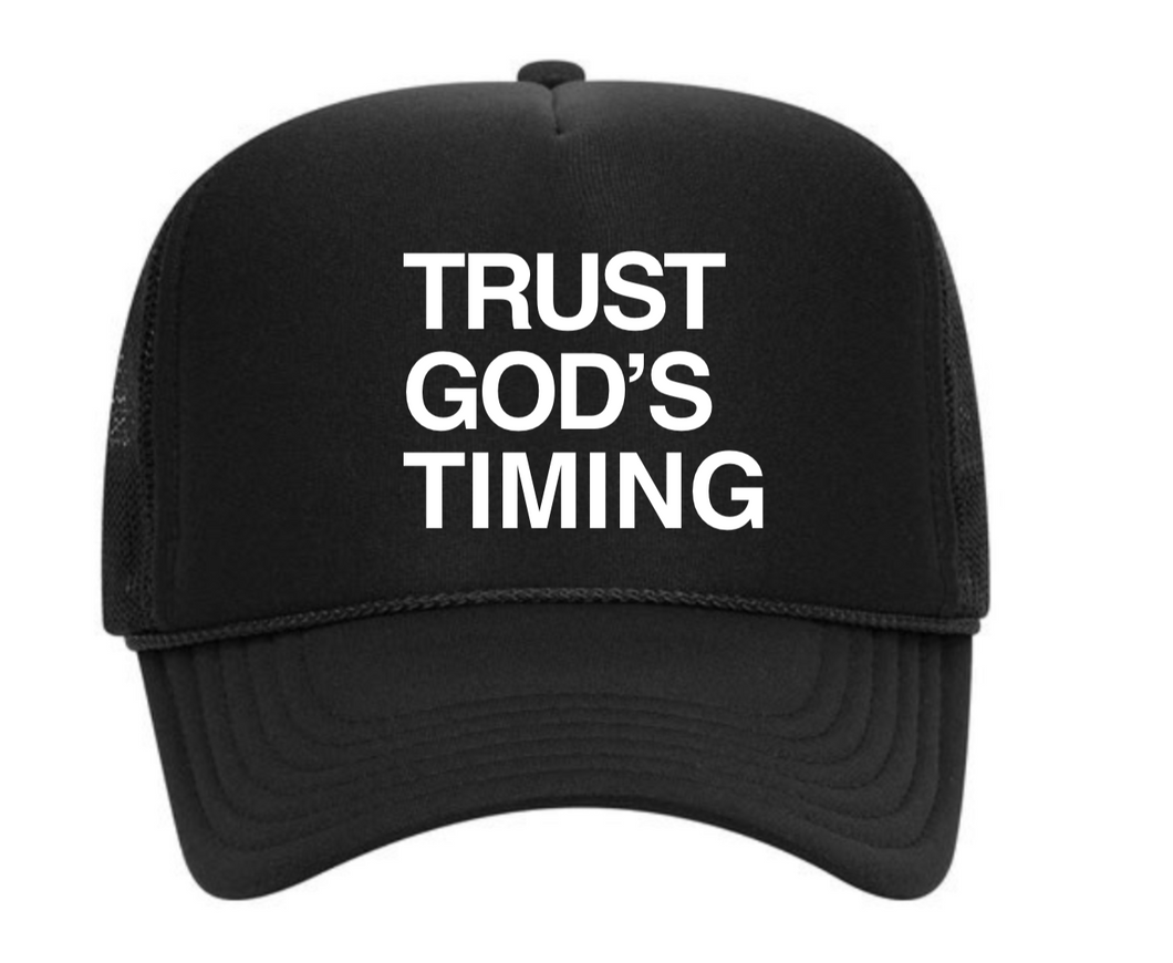 SWEDE GALLERY - TRUST GOD'S TIMING TRUCKER HAT | CAPSULE 006